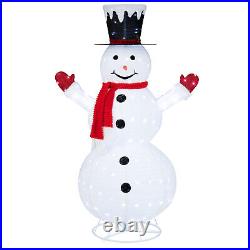 6 FT Lighted Artificial Christmas Snowman Pre-Lit Pop-up Xmas Snowman