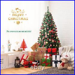6 FT Pre-Lit Hinged Artificial Christmas Tree Xmas Decoration with 260 LED Lights
