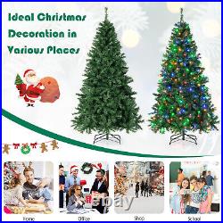 6 FT Pre-Lit Hinged Artificial Christmas Tree Xmas Decoration with 260 LED Lights