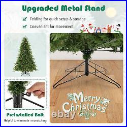 6 FT Pre-Lit New PE & PVC Christmas Tree 3-Minute Quick Shape with Storage Bag