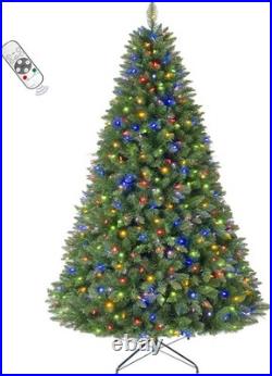 6 FT Pre-lit Christmas Tree Spruce with Remote Control, 300 Warm White Multi
