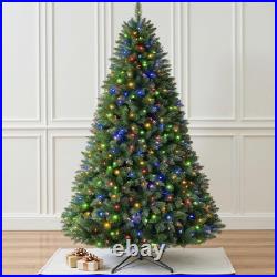 6 FT Pre-lit Christmas Tree Spruce with Remote Control, 300 Warm White Multi