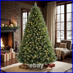 6 FT Pre-lit Christmas Tree Spruce with Remote Control, 300 Warm White Multi
