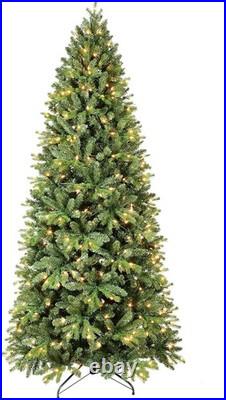 6 FT Prelit Artificial Skinny Christmas Tree with1032 PE&PVC Branch Tips 300 Light