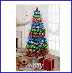 6' Fiber Optic Tree with 8-Function Controller Multi-Color Christmas Tree Lights