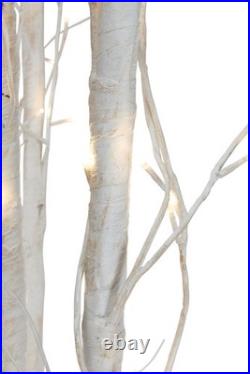 6 Ft/9.8 Ft H LED White Birch Trees on Wood Base Christmas Decor Indoor Only