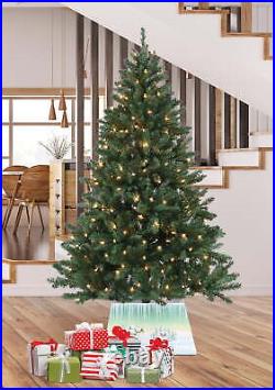 6 Ft Christmas Tree Prelit 200 White Lights. Full Realistic Artificial Fir Green 6 Ft Christmas Tree Prelit 200 White Lights. Full Realistic Artificial Fir Green