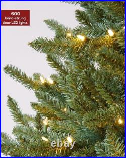 6 Ft Pre-Lit Blue Fir Artificial Christmas Tree 600 Multi Color LED Lights
