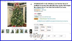6 Ft Pre-Lit Premium Green Blue Fir Artificial Christmas Tree, Clear LED Lights 6 Ft Pre-Lit Premium Green Blue Fir Artificial Christmas Tree, Clear LED Lights