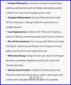 6' Grinch Style Pre-Lit Christmas Tree Spruce Green LED 6' Pre-Lit Lawndale