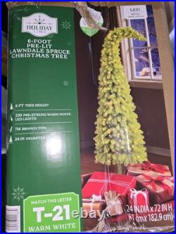6' Grinch Style Pre-Lit Christmas Tree Spruce Green LED 6' Pre-Lit Lawndale
