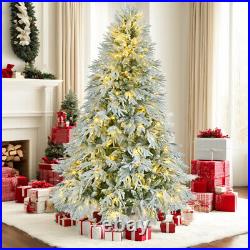 6' Pre-Lighted Spruce Edelweiss Christmas Tree with 300 Multi-Color LED Lights