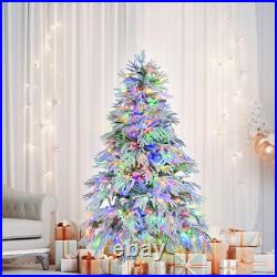 6' Pre-Lighted Spruce Edelweiss Christmas Tree with Multi-Color LED Lights NEW 6' Pre-Lighted Spruce Edelweiss Christmas Tree with Multi-Color LED Lights NEW