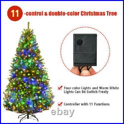 6' Pre-Lit Artificial Christmas Tree Premium Hinged with 350 LED Lights & Stand