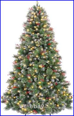 6 ft Lighted Frosted Christmas Tree Artificial Pine Christmas Tree