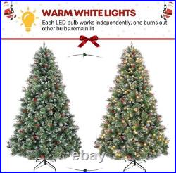 6 ft Lighted Frosted Christmas Tree Artificial Pine Christmas Tree