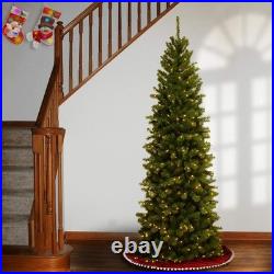 6 ft Pre-Lit Artificial Christmas Tree Green Slim Pine with 636 Tips Lights