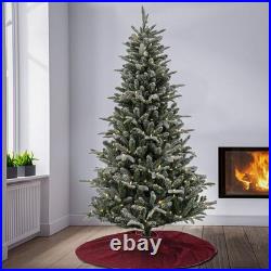 6 ft. Pre-Lit Snowy Libby Fir Tree with LED Lights, Plug-In