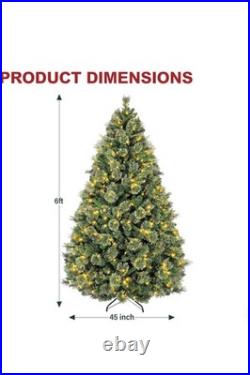 6 ft Pre-lit Christmas Tree with 350 Warm White LED Lights