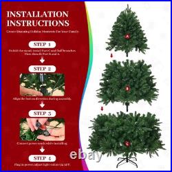 6 ft Prelit Christmas Tree with 700 LED Lights, Aspen Artificial Christmas Tree