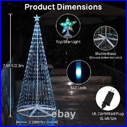6ft/7.5ft Christmas Light Show Tree Cone Outdoor Xmas Home Yard Decor Multicloor 6ft/7.5ft Christmas Light Show Tree Cone Outdoor Xmas Home Yard Decor Multicloor
