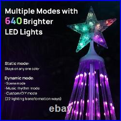 6ft/7.5ft Christmas Light Show Tree Cone Outdoor Xmas Home Yard Decor Multicloor 6ft/7.5ft Christmas Light Show Tree Cone Outdoor Xmas Home Yard Decor Multicloor
