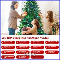 6ft App-Controlled Pre-lit Christmas Tree Multicolor Lights with 15 Modes