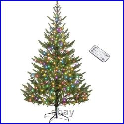 6ft Artificial Sparse Cedar Christmas Tree with LED Lights