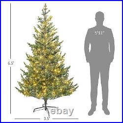 6ft Artificial Sparse Cedar Christmas Tree with LED Lights