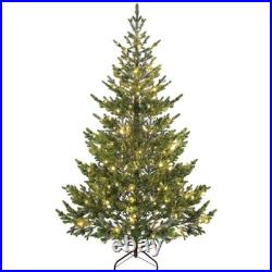 6ft Artificial Sparse Cedar Christmas Tree with LED Lights