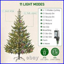6ft Artificial Sparse Cedar Christmas Tree with LED Lights