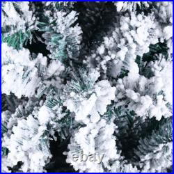 6ft Flocked Tied Lighted Christmas Tree 1202 Branches Holiday Decor