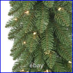 6ft Pre-Lit Alpine Pencil Christmas Tree 261 Tips, 100 Clear Lights, Holiday D
