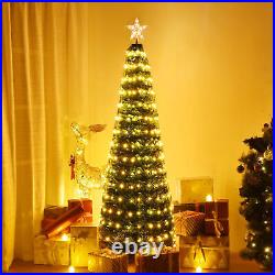 6ft Pre-Lit Christmas Artificial Tree LED RGB Color Changing Lights