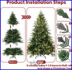 6ft Prelit Artificial Christmas Tree & 2212 PE/PVC Tips 250 Lights home decor
