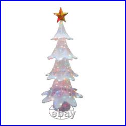 72 LED Lighted Color Changing White Christmas Tree Sculpture Christmas Decor