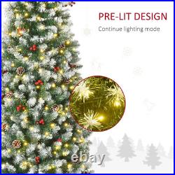 72' Snow-Dipped Lighted Artificial Christmas Tree Pre-lit Stand Included