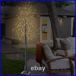 7FT 600L Lighted Twig Tree Including Twinkle Lights LED Birch Tree with Timer