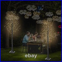 7FT 600L Lighted Twig Tree Including Twinkle Lights LED Birch Tree with Timer