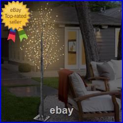 7FT 600L Lighted Twig Tree Including Twinkle Lights LED Birch Tree with Timer fo