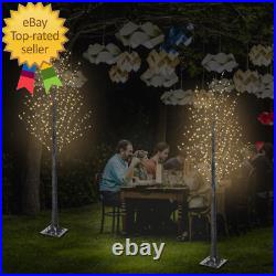 7FT 600L Lighted Twig Tree Including Twinkle Lights LED Birch Tree with Timer fo