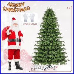 7FT Artificial Christmas Tree, 370 LED Lights, 1090 Branch Tips for Home Party