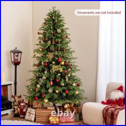 7FT Artificial Christmas Tree, 370 LED Lights, 1090 Branch Tips for Home Party
