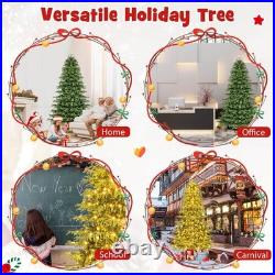 7FT Artificial Christmas Tree, 370 LED Lights, 1090 Branch Tips for Home Party
