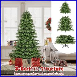 7FT Artificial Christmas Tree, 370 LED Lights, 1090 Branch Tips for Home Party