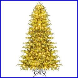 7FT Artificial Christmas Tree, 370 LED Lights, 1090 Branch Tips for Home Party