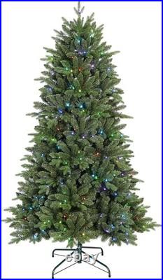 7FT Artificial Christmas Tree with 340 Multi-Color LED Lights 2126 Branch Tips