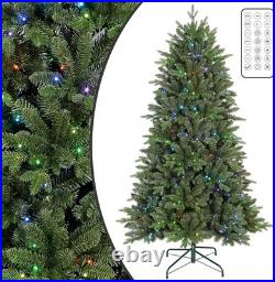 7FT Artificial Christmas Tree with 340 Multi-Color LED Lights 2126 Branch Tips