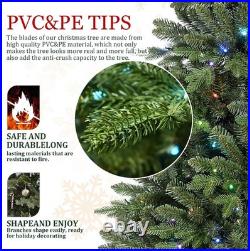 7FT Artificial Christmas Tree with 340 Multi-Color LED Lights 2126 Branch Tips