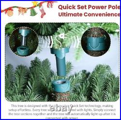 7FT Artificial Christmas Tree with 340 Multi-Color LED Lights 2126 Branch Tips